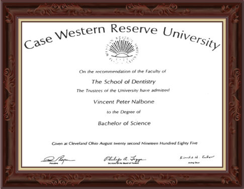 Vincent Peter Nalbone's degree from Case Western Reserve University