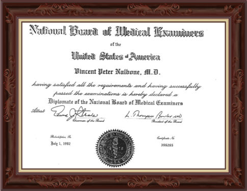 Vincent Peter Nalbone's degree