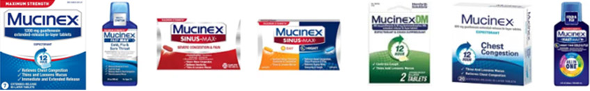 Six different Mucinex