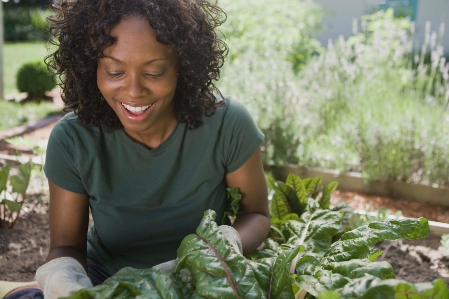 woman returning to gardening after having balloon sinuplasty