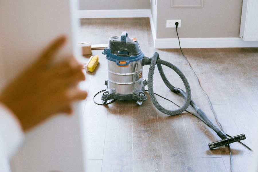 A vacuum after cleaning a dusty home from allergen